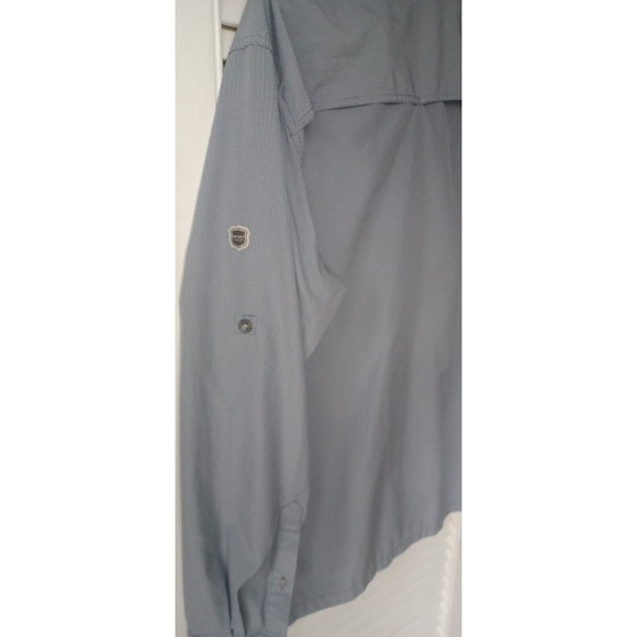Eddie Bauer Sport Shop Long Sleeve Button Down Fishing Shirt TL Tall Large Gray - Picture 5 of 6